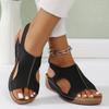 Summer new women's shoes wind elastic band lightweight thick sole heightening sandals women