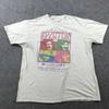 Led Zeppelin Shirt Heren XL Beige Spell Out Rockband Korte Mouw Retro