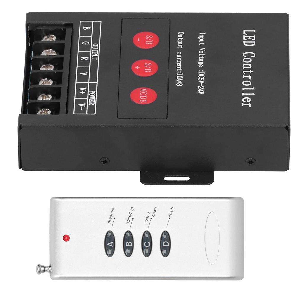 DC5?24V 360W LED Strip Light Controller Colorful RGB Module Control Brightness Speed Adjustment