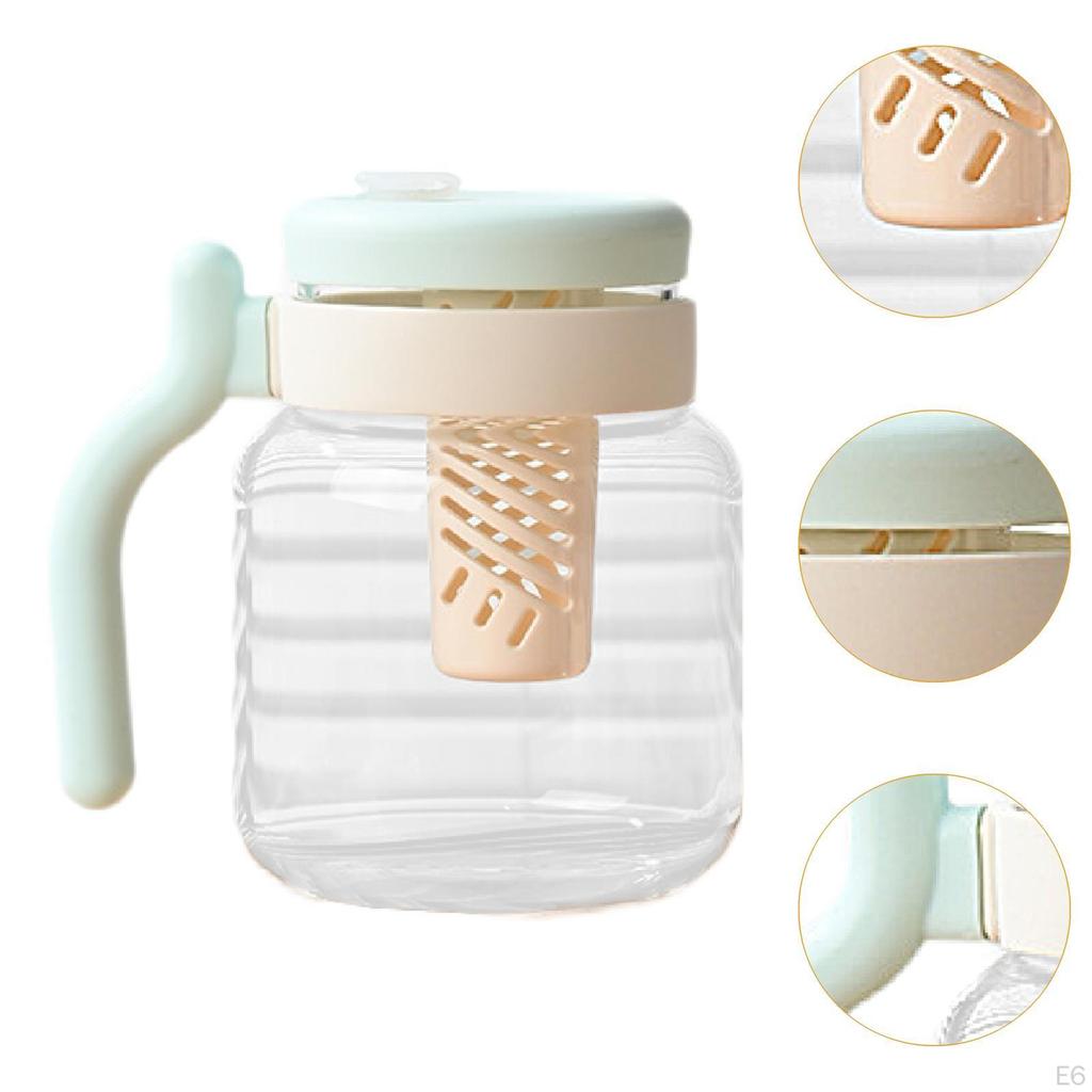 Glass Tea Cup with Infuser Mug 950ml Drinking Cute Leakproof Clear Bottle