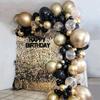 Black Gold Balloon Garland Set for Graduation, Birthday, or Party Decor