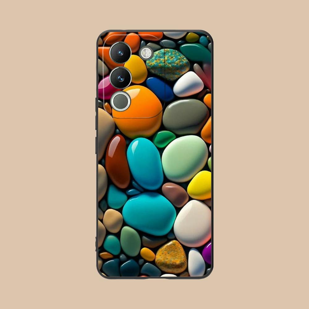 

Aesthetic Stones Matte TPU Mobile Phone Case for VIVO Y77 76 75 74 73 72 58 56 55 51 50 38 36 Y19 Y18 Y03 Y01 5G Colorful Cover vivo Y01