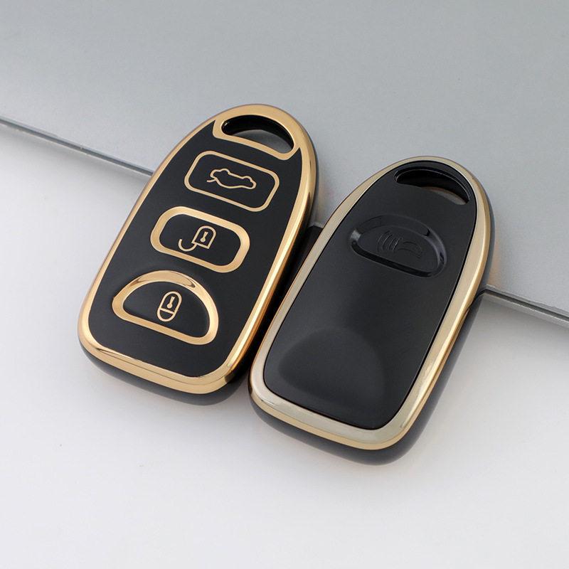 Gold Edged Car Key Case for New Kia Models
