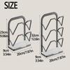 Multi-layer Pot Lid Organizer Rack Sturdy Vegetable Board Holder  Door-Mounted