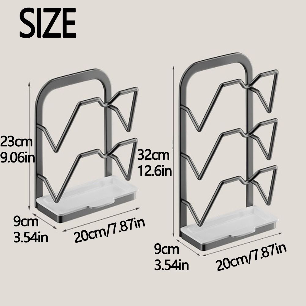 Multi-layer Pot Lid Organizer Rack Sturdy Vegetable Board Holder  Door-Mounted