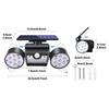 Rotating Design Motion Sensor Lights Dual Head Solar Wall Lights Security Lights  Garage Use