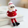 Santa And Snowman Sitting Plush Dolls Christmas Decorative Ornament For Home Office Party Gift