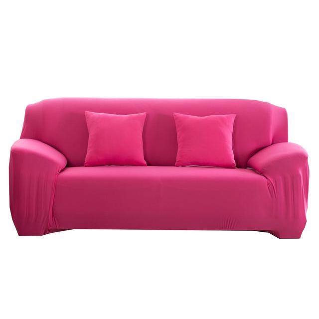 

Эластичные однотонные чехлы на диван для гостиной, нескользящий чехол для дивана, чехол для дивана для домашних животных, детский секционный L-образный чехол Large(190-230cm)1pc розы красного