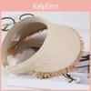 Summer Straw Hat With Daisy Print Wide Brim Sun Protection For Women Outdoor Casual