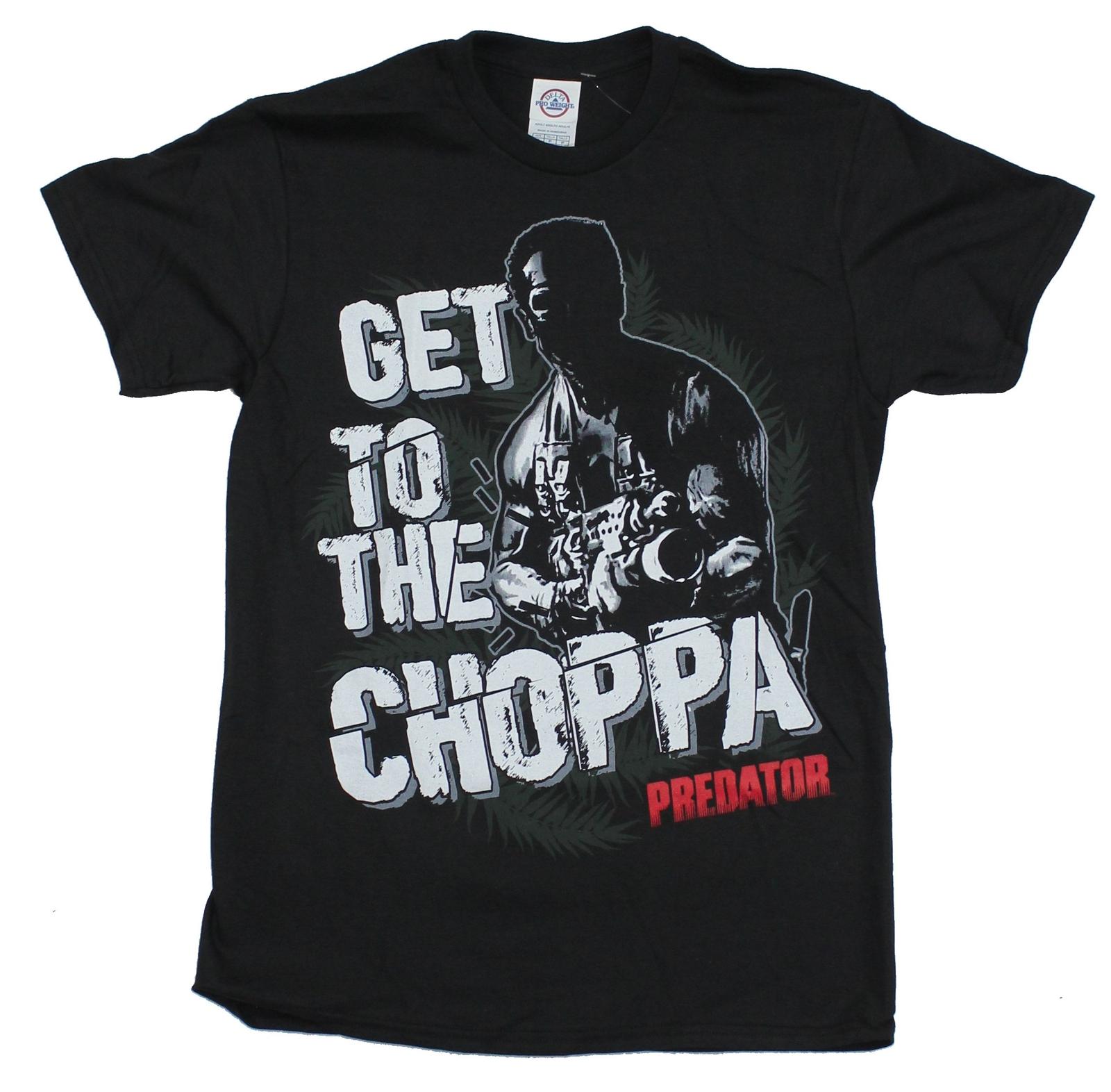 Predator Mens T-shirt Arnold Get To The Choppa Image L