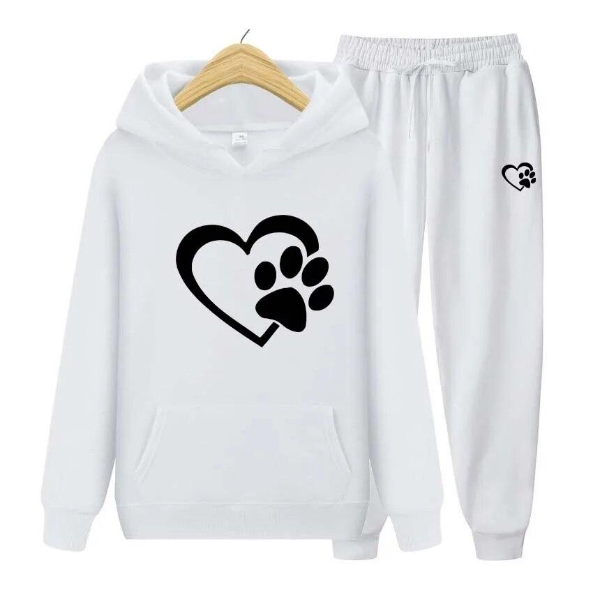 

Женские толстовки со следами медвежонка, спортивные костюмы, комплект толстовок для бега, женский свитшот с принтом, уличная одежда, спортивный костюм S