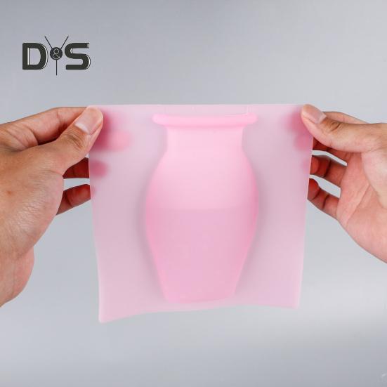 3/6Pcs Wall Mount Silicone Vase Reusable Self-Adhesive Home Office Indoor Refrigerator Window Wall Hanging Plants Flower Vase Sticker Decoration