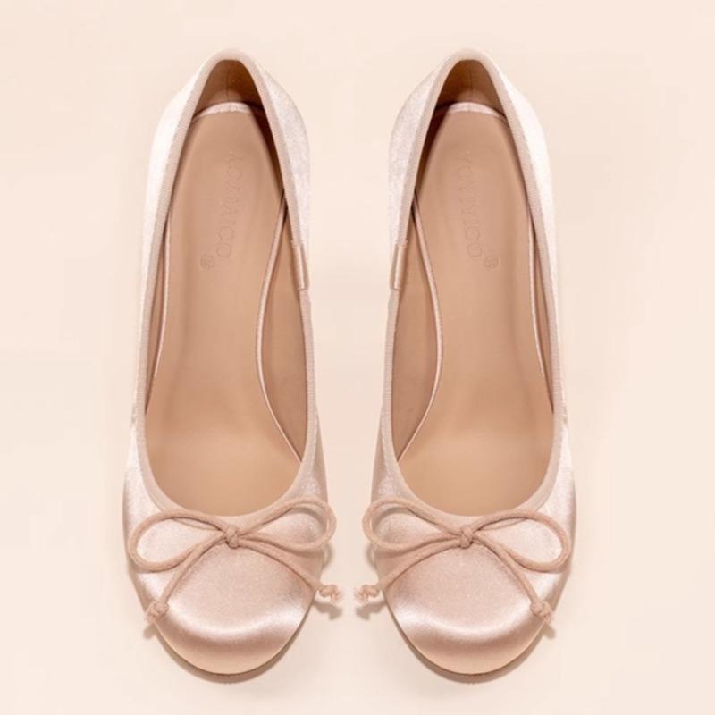 2025 women's summer new style fashion round toe designer bow high heels elegant dress party slip-on ladies sandals large size