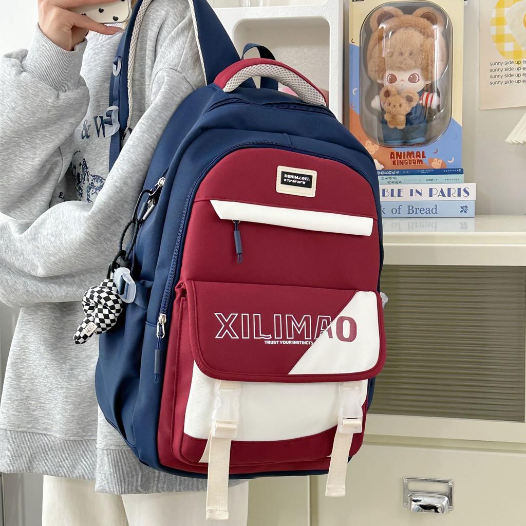 School bag high value back junior high school students casual simple lightweight versatile large capacity