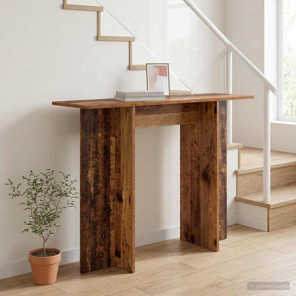 Console Table Reclaimed Wood Look 100 x 30 x 75 cm Engineered Wood