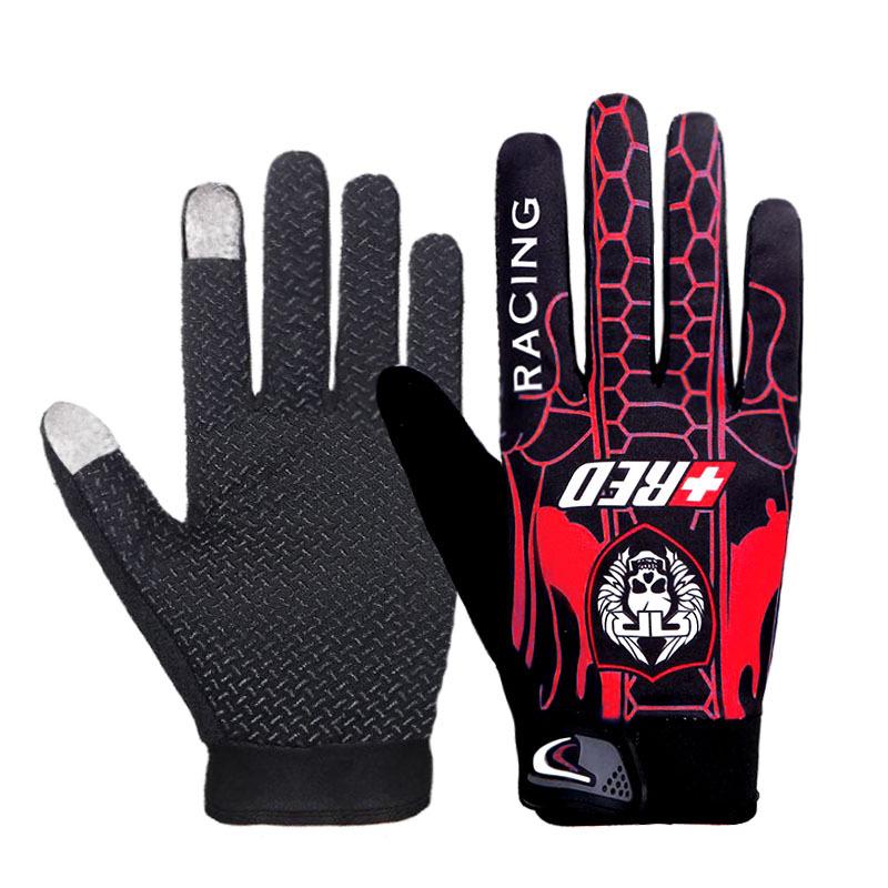 

Cycling gloves outdoor long finger exercise one size fits all червоний