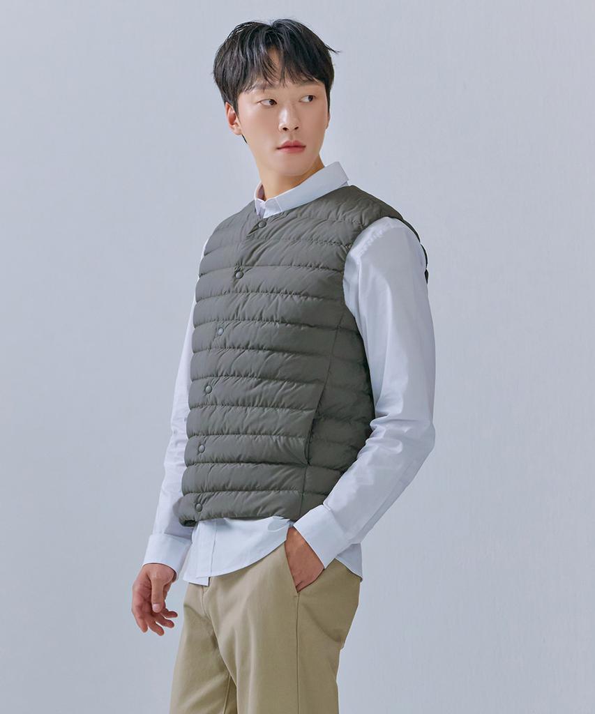 Chasecult Men'S Two-Way Neck Lightweight Padded Vest-Cfzk7301C08