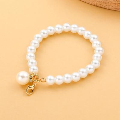 DIY Doll Pearl Lanyard Imitation Pearl Short URL Plus Diamond Ring Pendant, Handbag Keychain Mobile Phone Case Accessories