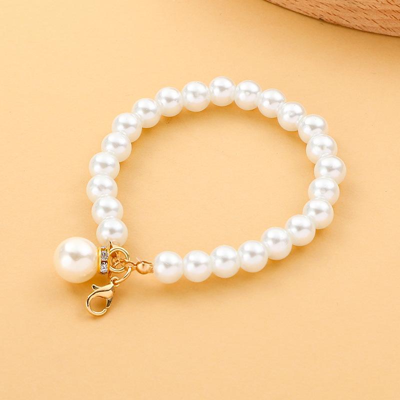 DIY Doll Pearl Lanyard Imitation Pearl Short URL Plus Diamond Ring Pendant, Handbag Keychain Mobile Phone Case Accessories