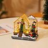 Lighted Christmas Decor LED Music House Christmas Ornament forXmas Desk Decoration Kids Gift