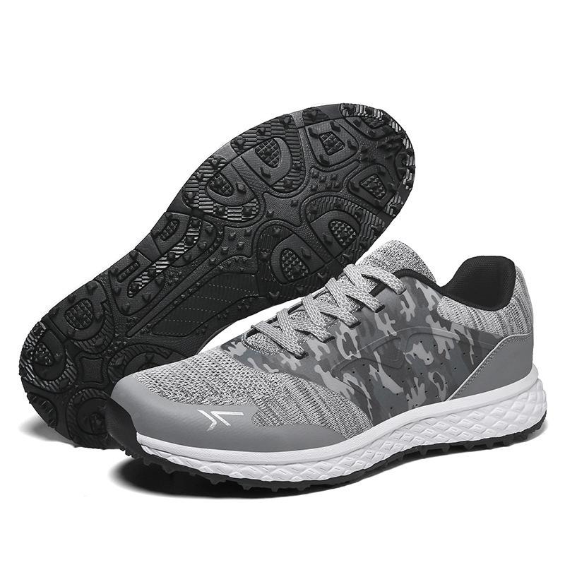 

Весна и лето новые сетчатые повседневные туфли модная мужская спортивная обувь для отдыха на открытом воздухе обувь для гольфа на платформе 46 серый