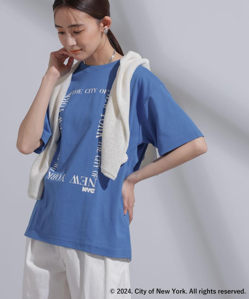 Nano Universe GOOD ROCK SPEED X NYC Sweat Stain Pattern 2 Anti-Soaked T-Shirt, Women's, Resistant,