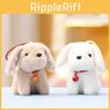 Cute Plush Dog Doll Keyring Charming Short Plush Accessory Available In Pink Brown And White