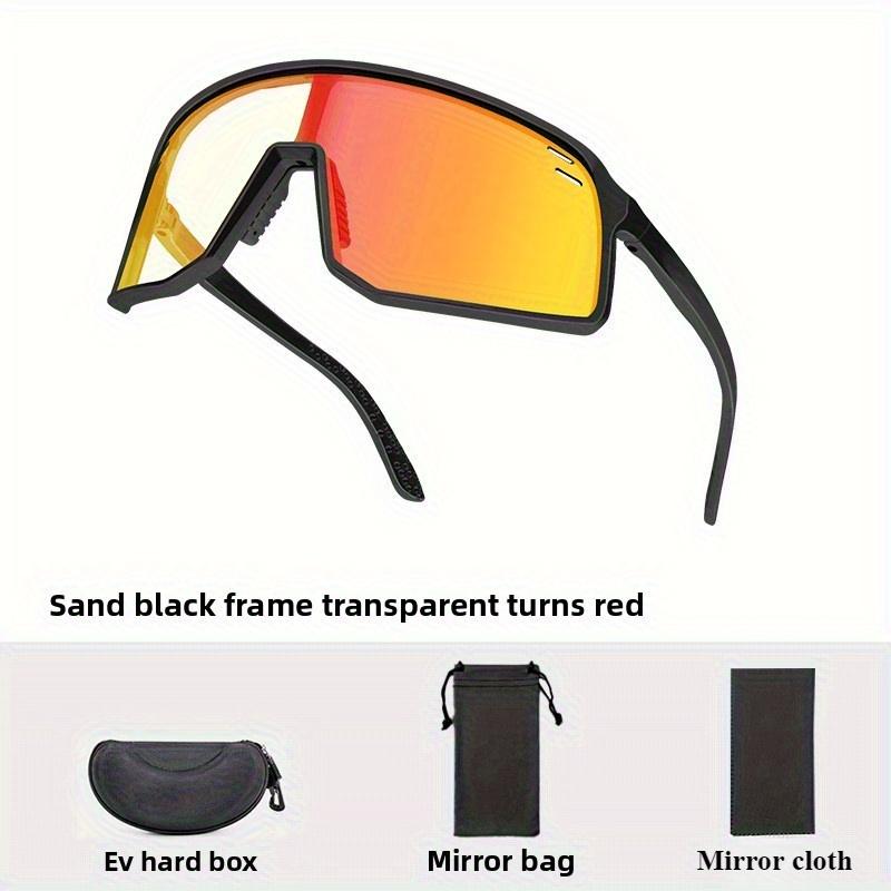 Cycling Sunglasses Photochromic Lens UV400 Protection Unisex Sports Eyewear for Running Biking Day Night Use Polarized