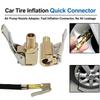 Brass Car Tire Inflation Quick Connector Leakproof Seal Easy Operation For Air Pump Hose Connection Car Air Chuck Air Compressor