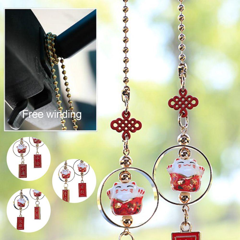 Mirror Cat Car Hangings Decor Fortune Cat Car Pendant Lucky Cat Lucky Cat Fortune Cat Interior