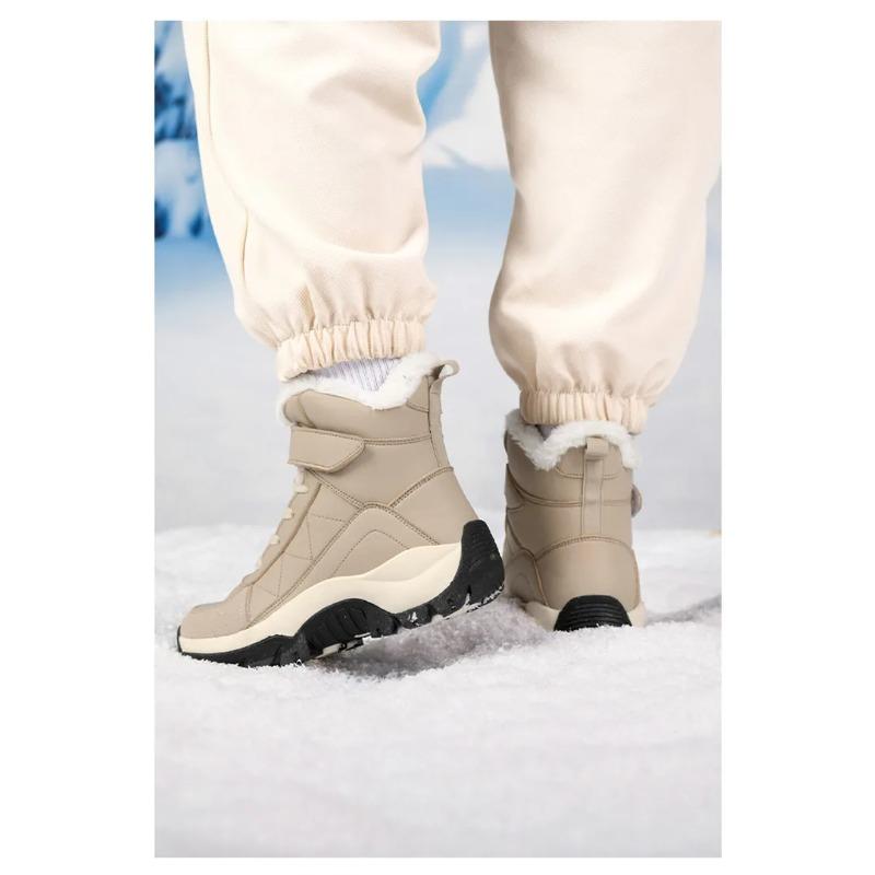 Warm Women's Snow Boots Fashion Outdoor Women Platform Anti-Slip Hiking Boot Waterproof Winter Warm Ankle
