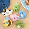 1Pair Creative Cartoon Bee Plush Keychain Fun Animal Stuffed Doll Plush Toy Pendant Backpack Decoration Accessories Gift