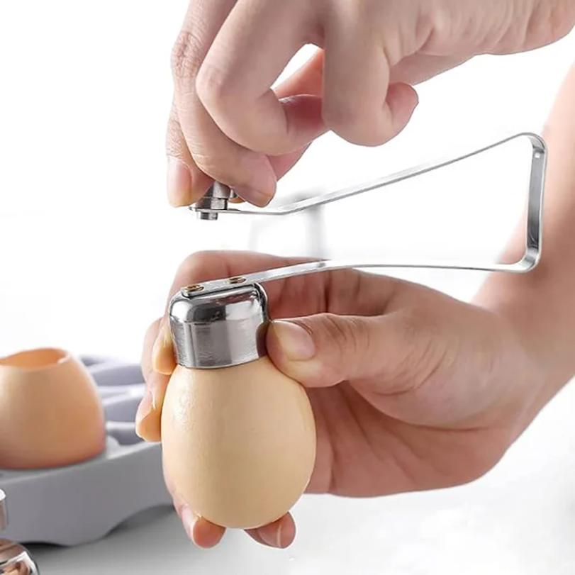 Eggshell Bottle Opener Eggshell Cutter Opener Double-headed Metal Boiled Egg Creative Gadgets Kitchen Cooking Accessories Tools