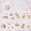 Die-cut Tape Flower Field Series Light Retro Flower Planner Phone Case Decorative.