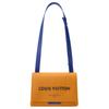 Cow Leather Messenger Bag, Shoulder Bag, Crossbody Bag Men's Orange & Blue M28112