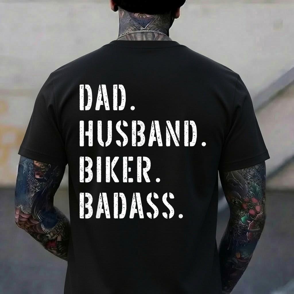 Biker Motorcycle Dad Gifts From Daughter Son Wife T-Shirt 4XL