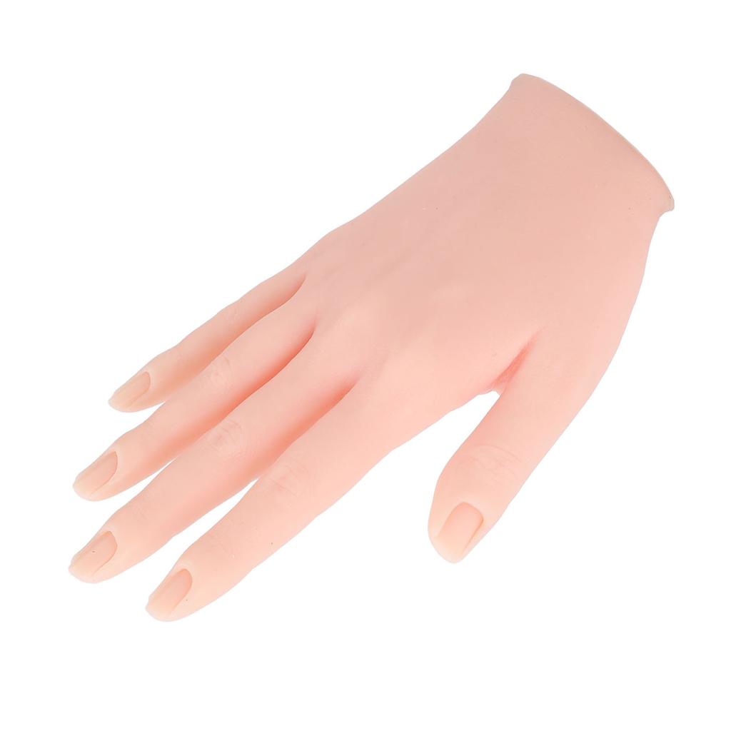 Nail Art Practice Hand High Simulation Flexible Silicone Nail Practice Training Mannequin Hand for Ring Bracelet