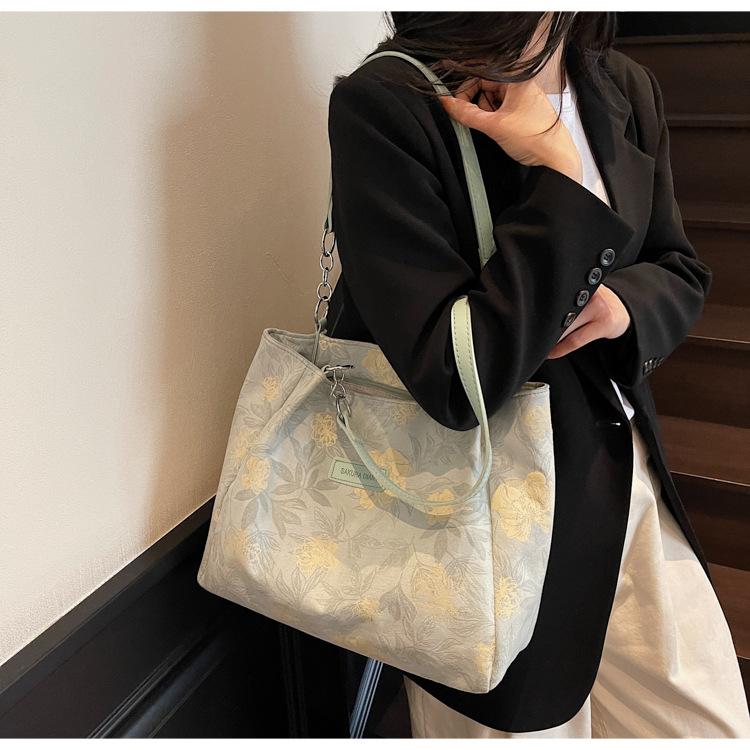 Fashion Printed Tote Bag Women's New Simple Large-capacity Shoulder Bag Versatile Casual Armpit Bag