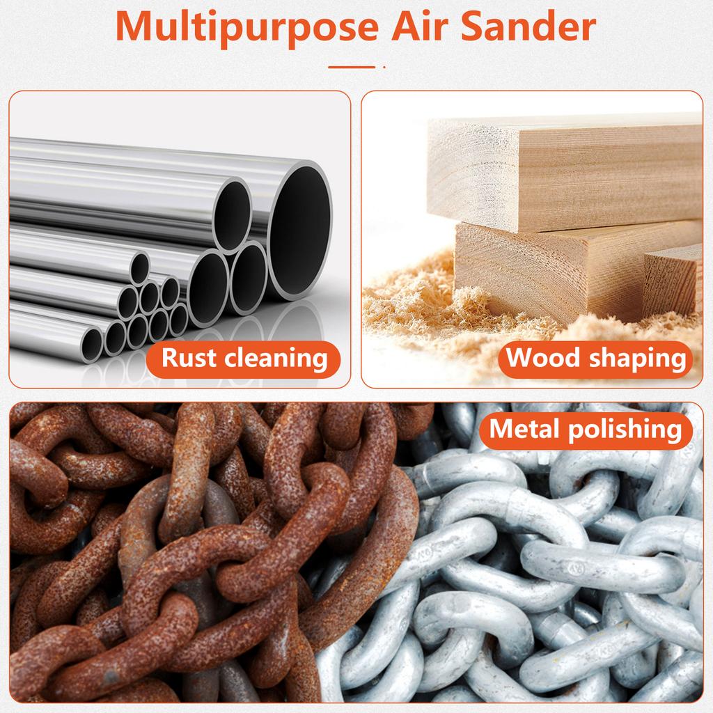 Pneumatic Sandpaper Polisher 15000RPM Triangle Air Random Orbital Sander Machine for Metal polishing