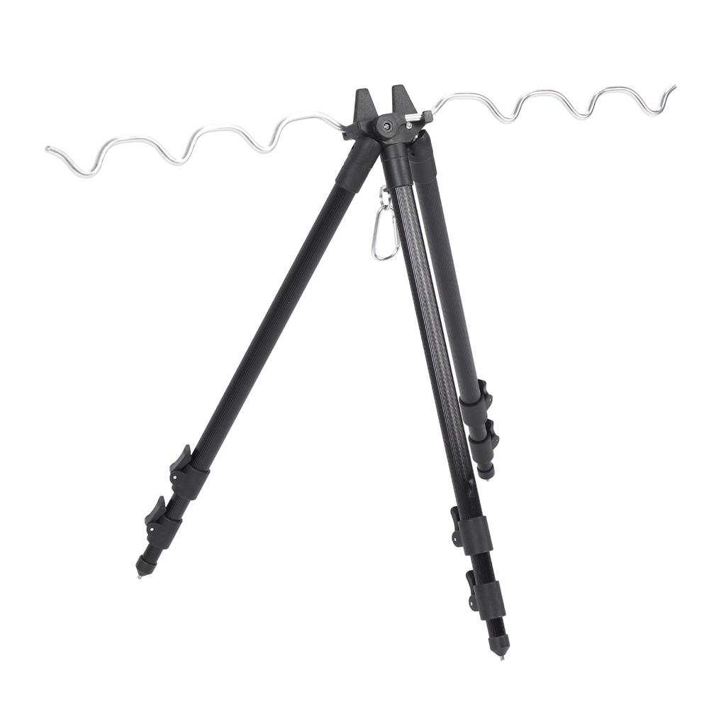 Fishing Rod Tripod Telescopic Space Saving Aluminum Alloy Sturdy Folding Tripod Sea Fishing Pole Bracket Lightweight for Beach