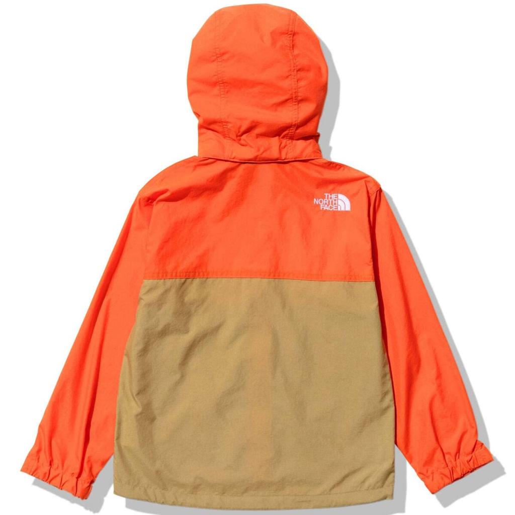 The North Face Compact UV Retro Size 140 Kids' Jacket, Unisex, Water-Repellent, Protection, Lightweight, Orange/Kelp Tan,