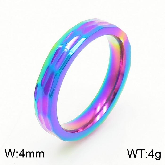 Trendy Stainless Steel Couple's Ring Simple Colorful/Gold Color Finger Ring Love Round Charm Anillos Wedding Party Jewelry