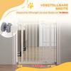 Adjustable Safety Gate w/ One Extensions, Four Adjustable Screws, White