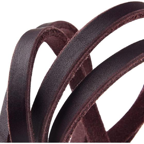 4FT / 5FT / 6FT Geninue Leather Leash for Small to Medium Dogs Training and Walking - Color Black/Brown