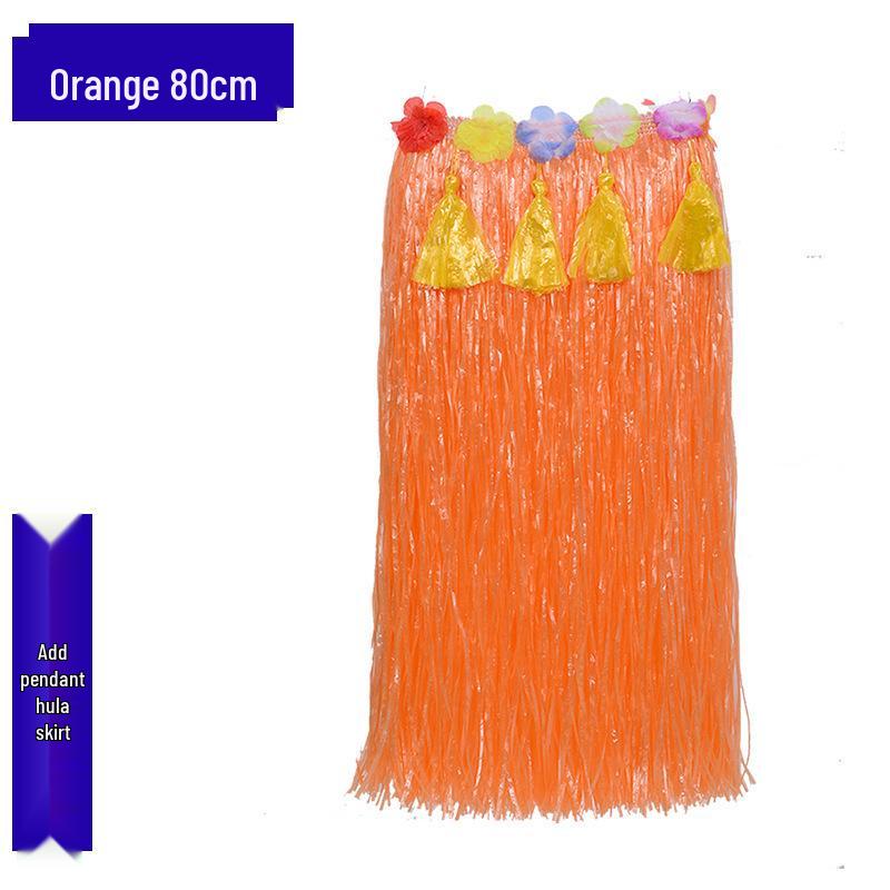 Colorful Hawaiian Hula Dance Costume Skirt Set for Role-Playing Activities