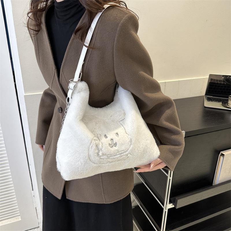 Simple Tote Bag New Winter Simple Casual Fashion Handbag Fashion Large Capacity Fashionable Shoulder Bag