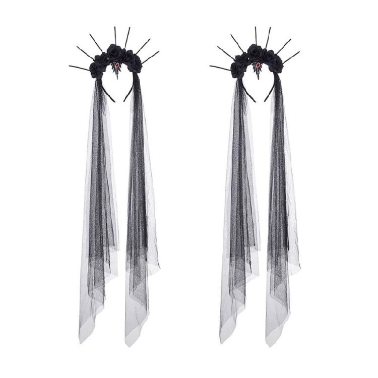 Stylish Headbands Beautiful Halloween Headdress Ornament Stylish Rose Headpiece for Party Dress Up