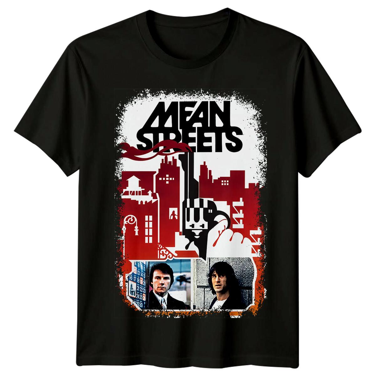 

Mean Streets (1973) Movie Poster Inspired 100% Cotton T-shirt Mens Tees Top Retro 70s Tee Unisex 2XL
