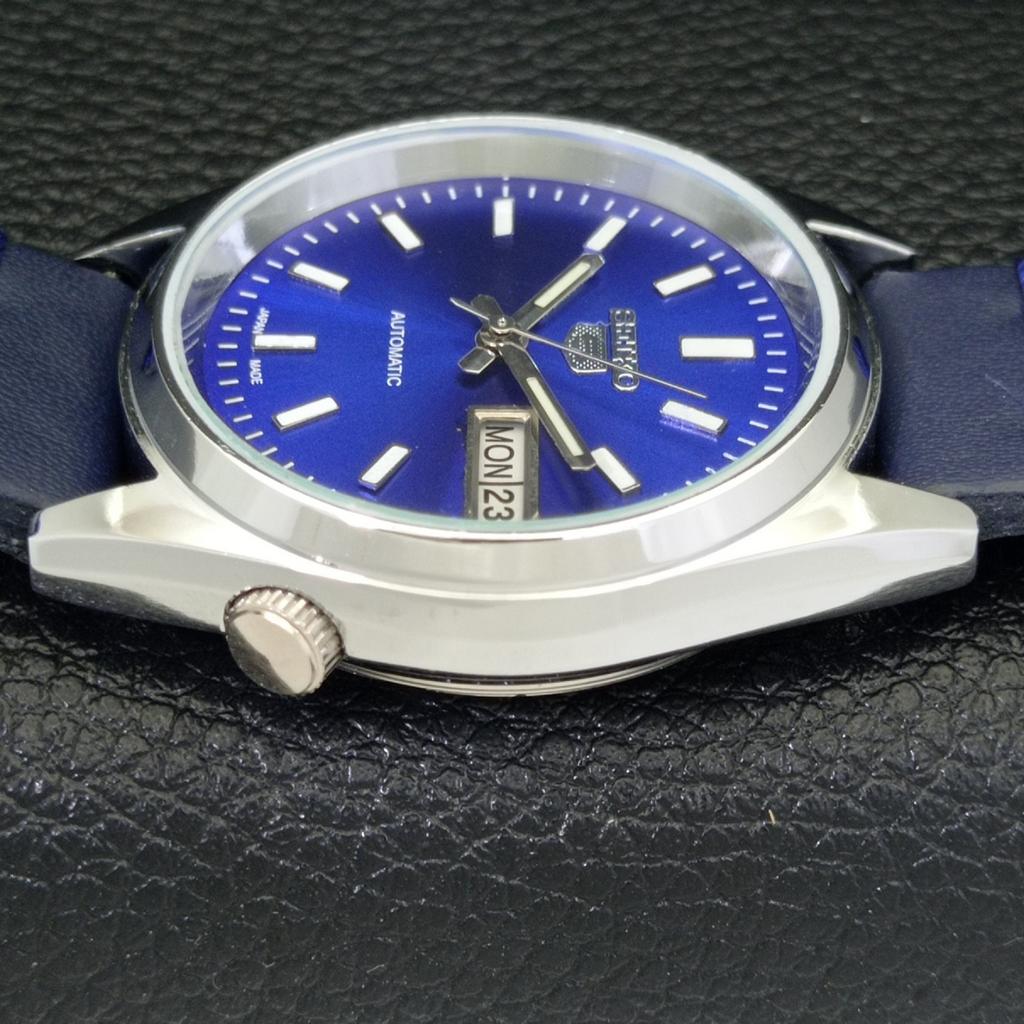 AUTOMATIC VINTAGE SEIKO 5 REFURBISHED JAPAN MENS BLUE COLOR DIAL WATCH a440576-9 Sk-a440576-1