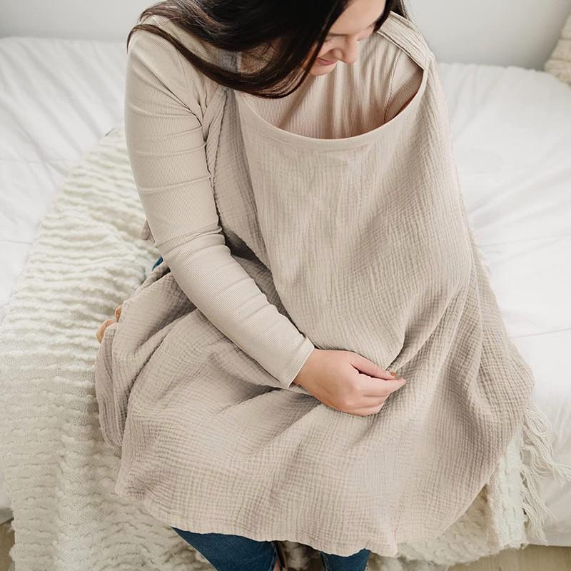 Double-Layer Pure Cotton Baby Blanket & Nursing Shawl
